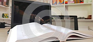 Work environment room. Notebook to have accurate information with helper book, a contemporary environment photo