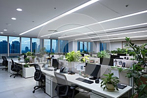 work environments, Office spaces with personalized lighting, temperature, and noise modulation, Integrate wearable tech photo