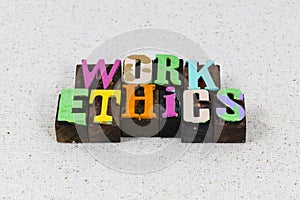 Work ethics business professional teamwork reliable success integrity honest photo