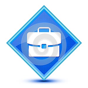 Work experience icon isolated on special blue diamond button illustration