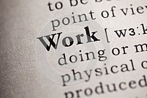 Definition of the word work