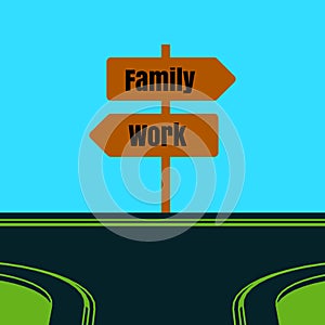 Work or family symbol illustration.