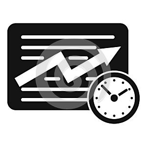 Work flow time icon simple vector. Control task