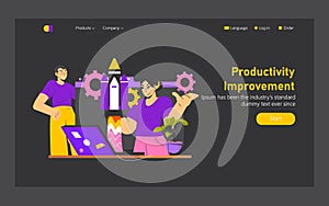 Work Focus. Flat Vector Illustration