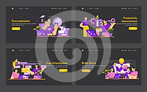 Work Focus. Flat Vector Illustration
