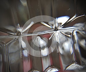 Work of glass seen very close millimeters from it photo