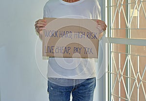 Work hard, high risk, live cheap, pay tax
