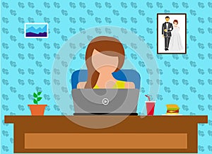 Work from home illustrations stock photos