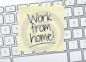 Work from home message