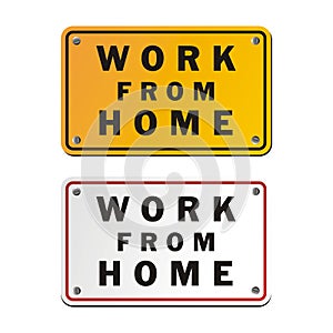 Work from home signs