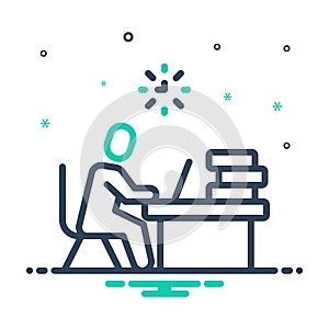 Mix icon for Work, employee and person