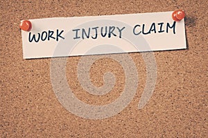 Work injury claim