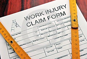 Work injury claim form