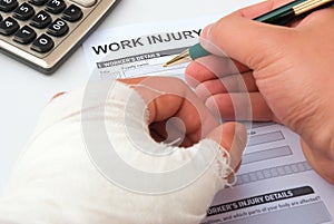 A work injury claim form