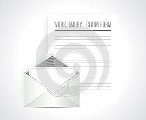 Work injury claim form documents paper