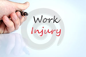 Work injury text concept