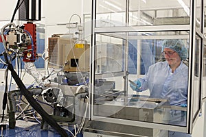 At work inside a high tech cleanroom