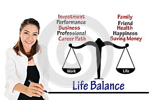 Work life balance of business concept