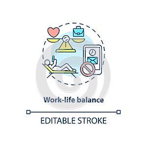 Work-life balance concept icon