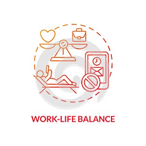 Work-life balance concept icon