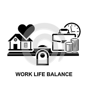 Work life balance icon isolated on background