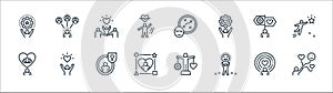 Work life balance line icons. linear set. quality vector line set such as happiness, enjoy, lifestyle, mental, guidance, family,