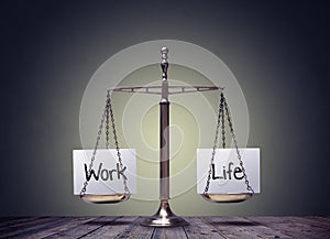 Work life balance scales photo