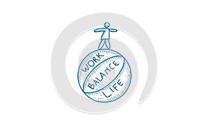 Work Life Balance Template Vector