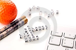 Work life balance theme as a part of healthy lifestyle