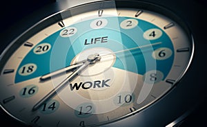 Work-life balance. Work hours 8 to 5 concept