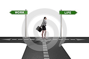 The work life or home balance business concept