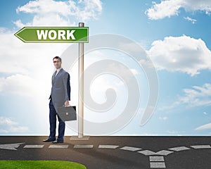 Work life or home balance business concept