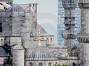 Blue Mosque in restoration