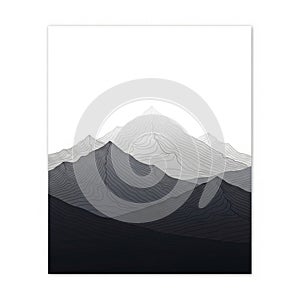 Work of the mountains. The overall composition is simplistic yet