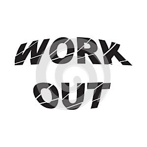 Work out - Vector illustration design for poster, textile, banner, t shirt graphics, fashion prints, slogan tees, stickers, cards