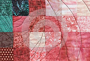 Work of patchwork fabric with many forms