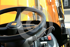 Work place in forklift