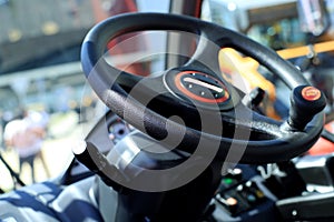 Work place in forklift