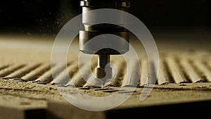 Work process. Creative. Machining by cutting planes using special equipment.