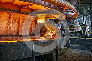 work process in metallurgical at manufacture steel plant