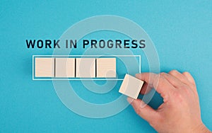 Work in progress loading bar, business strategy and plan, installation of software, under construction