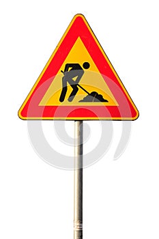 Work in progress road sign
