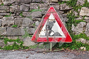 Work in progress road sign