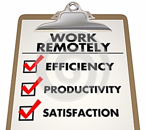 Work Remotely Advantages Checklist photo