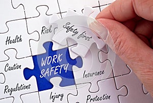 Work Safety Concept Puzzle photo