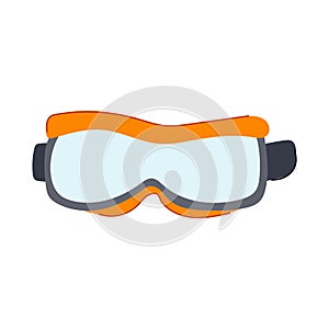 work safety goggles cartoon vector illustration