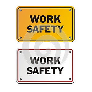 Work safety signs