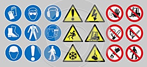 Work safety signs photo