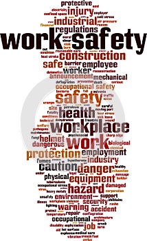 Work safety word cloud