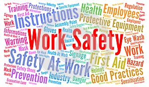 Work safety word cloud